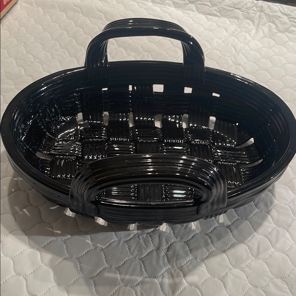 Bassano Elegant Black Woven Ceramic Basket